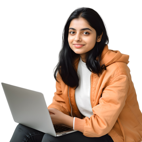 successful-indian-young-woman-student-freelancer-using-laptop-watching-webinars-working-remotely-elearning-ecommerce-online-isolated-white-background-generative-ai
